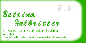 bettina halbritter business card